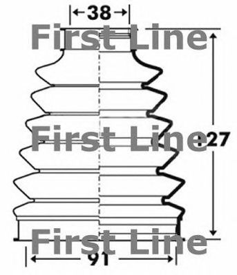 FIRST LINE fcb6102 -  Пыльник, приводной вал